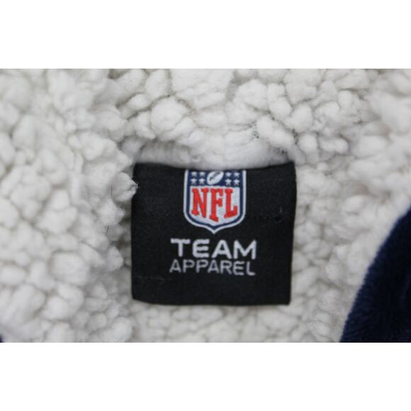 Chicago Bears Sherpa Hoodeez Wearable Blanket Hoodie OS Navy White NFL - Picture 9 of 12